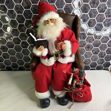 Crakewood Collection Karen Didion Reading Sitting Santa 17” Reads A Story *READ picture