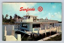 Miami Beach FL-Florida, Surfside 6 Floating House, Vintage c1965 Postcard picture