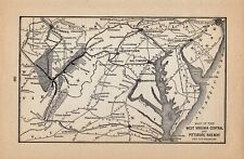 1901 Antique West Virginia Central and Pittsburgh Railway Map 1569 picture