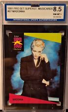 1991 Proset Superstars #67 Madonna ISA 8.5 Musicards New Case picture