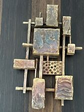 Syroco 1968 MCM Brutalist Style Wall Sculpture Decor Hangs Horizontal  Vertical picture