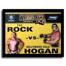 2002 WrestleMania X8 Framed Print Ad/Poster HULK HOGAN THE ROCK Official GCN WWE picture