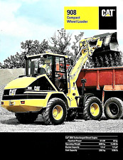 2000 CATERPILLAR 908 WHEEL LOADER SALES BROCHURE CATALOG ~  8 PAGES picture