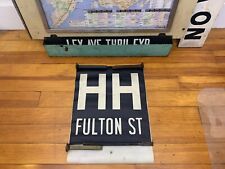 NY NYC SUBWAY ROLL SIGN BROOKLYN HH FULTON STREET MANHATTAN EAST RIVER ROCKAWAY picture