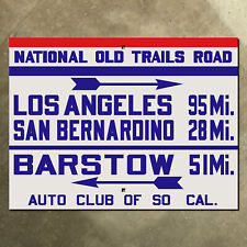 ACSC National Old Trails Road highway sign route 66 Cajon Pass California LA 20