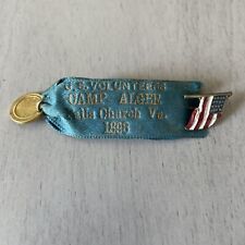 Rare 1898 Camp Alger US Volunteers Pin Spanish American War - Remember The Maine picture