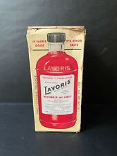 Vtg 1940s Lavoris Mouthwash 9 Ounce Glass Bottle in Original Box ~ NOS ~ picture