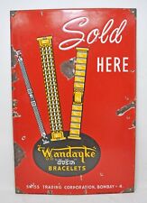 Vintage Enamel Porcelain Ad Sign Wandaqke Bracelets Original Old Nice Colors picture