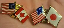 USA Canada USA Japan Flag Pins Enamel Lapel Patriotic picture