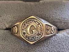 Vintage 1923 Greenwich 10K Yellow Gold  Size 6 3/4 Class Ring 4.1g🌺🌺 picture