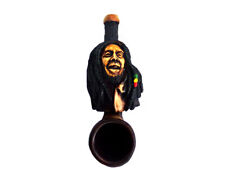 Laughing Bob Marley Handmade Tobacco Mini Hand Pipe Rasta Reggae Jamaican Dreads picture