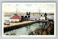 Belfast ME-Maine, ESS Wharf, Antique, Vintage Postcard picture
