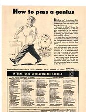 1959 Print Ad International Correspondence Schools How to Pass a Genius Illus picture