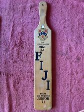 Vintage Fraternity Wooden Hand Paddle Collegii Hanoveriensis Sigillum TAU 70's picture