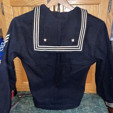 Vintage 1930’s US Navy Uniform Wool Top Sailor Shirt Size 34R picture