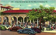 Vintage Postcard- S25. Open Air Post Office. St. Petersburg, FL. Posted 1951 picture