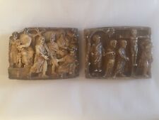 Maskell Ivories Lot Two Resin Museum Reproduction Casts Medieval Art Sculpture picture