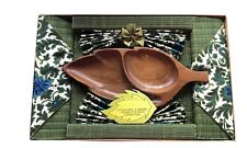 TWO (2) VINTAGE SETS OF NOS NAPKINS & PLACEMATS WITH MONKEYPOD SERVING DISH picture