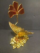 Brass And Stain Glass Butterfly On Flower. Beautiful. picture