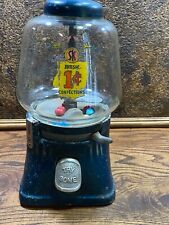 Vintage 1 cent GUMBALL Machine w Glass Dome & Key  Antique Gum Dispenser ~ WORKS picture