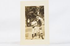 Two Baseball Players Milton PA Bieber Estate Photo Postcard RPPC picture