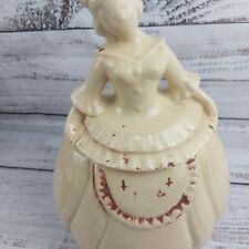 Antique Pan American Art Victorian Southern Belle Ceramic Cookie Jar picture