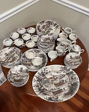 Yorkshire Staffordshire Ironstone 75 Pc Set.  Thanksgiving Style Pattern picture