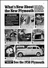 1938 Plymouth Car Chrysler corp. 7 pics men women vintage photo print ad ads55 picture