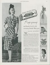 1938 Wrigleys Chewing Gum Anita Louise Schiaparelli Double Mint Print Ad LHJ2 picture