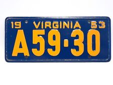 VTG 1953 VIRGINIA GENERAL MILLS WHEATIES CEREAL MINI AUTO BICYCLE LICENSE PLATE picture