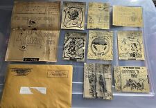 Original 1943 World War 2 WWII Illustrated V-Mail x8 Lot w/ Instruction Envelope picture