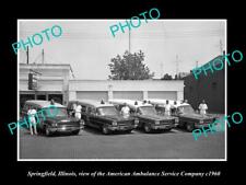 OLD 8x6 HISTORIC PHOTO OF SPRINGFIELD ILLINOIS THE AMERICAN AMBULANCE Co 1960 picture