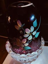 Fenton Amethyst Floral Fairy Lamp Signed  picture
