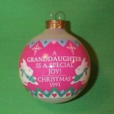 'Granddaughter' 'Glass Ornament' Series NEW Hallmark 1991 picture
