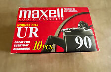 NEW IN BOX MAXELL CASSETTE 10 90 MINUTE TAPES UR NORMAL BIAS FREE US SHPNG picture
