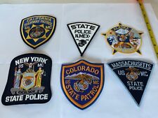 State Police , State Patrol USMC collectors patch set 6 different pieces all New picture