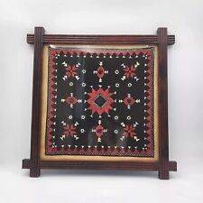 Vintage Indian Shisha Banjara Framed Embroidery Textile Art India Framed 22