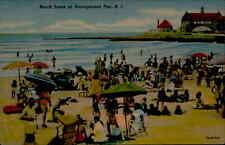 Postcard: Beach Scene at Narragansett Pier, R. I. picture