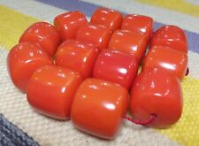 bakelite orange amber 290 grams 14 piece beads suitable for rosary old bacalite picture