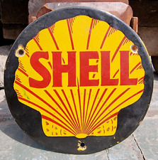 Vintage Old Antique Rare Shell Motor Oil Adv. Enamel Sign Board , Collectible picture