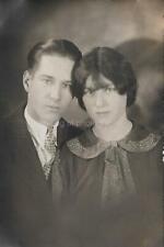 BLACK AND WHITE Original FOUND PHOTO Early 20th Century Couple MAN WOMAN 23 49 F picture