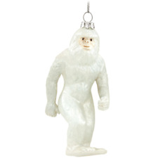 Abominable Snowman Christmas Tree Ornament Yeti Glass Xmas Funny Holiday Winter picture