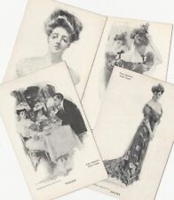 Howard Chandler Christy - Four 1905 Beautiful Women Artist Designed Postcards picture