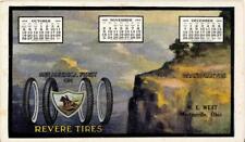 1919 Revere Tires Ink Blotter Sign M. E. WEST MARTINSVILLE OHIO picture
