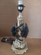WUI Double Dragon Gargoyle Face Fantasy Figurine Lamp vintage 1998 picture