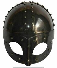 Black Antique Plated Medieval Viking Mask Helmet Halloween Gift picture