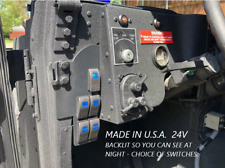 BLACK LIGHTED ROCKER SWITCH PANEL 5 GANG - PLUS SWITCHES - M998 MILITARY HUMVEE picture