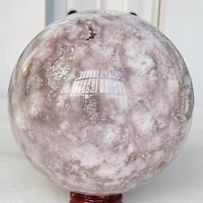 2000g Natural Cherry Blossom Agate Sphere Quartz Crystal Ball Healing picture
