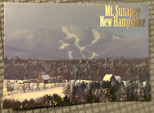 VTG Continental Postcard - Snowy Mount Sunapee in New London, New Hampshire picture