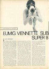 1970 Eumig Viennette Super 8mm System Underwater Product Report PRINT ARTICLE picture